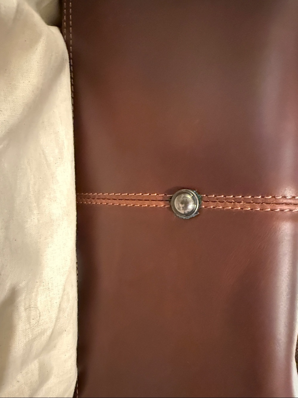 Premium Brown Leather Travel Duffel Bag - Women's/Men ‘s Travel Bag - Picture 9 of 12
